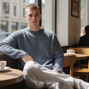 Topman Charcoal Crewneck Sweater